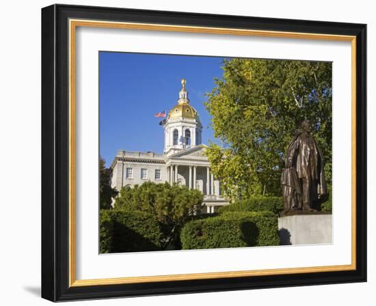 Franklin Pierce Statue, State Capitol, Concord, New Hampshire, New England, USA-Richard Cummins-Framed Photographic Print