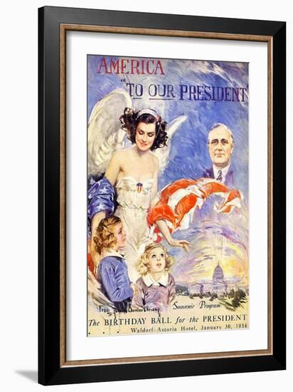 Franklin Roosevelt's Birthday Ball, 1934-Howard Chandler Christy-Howard Chandler Christy-Framed Art Print