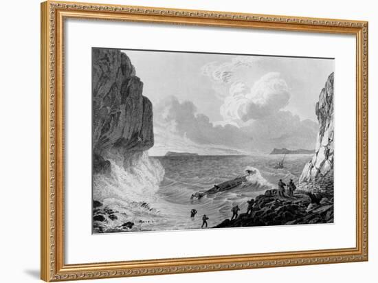 Franklin's expedition landing in a storm,1821-George Back-Framed Giclee Print