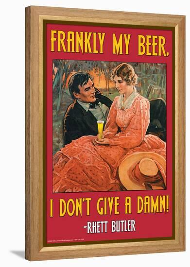 Frankly My Beer, I Don't Give a Damn-null-Framed Stretched Canvas