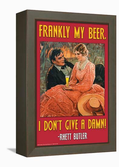 Frankly My Beer, I Don't Give a Damn-null-Framed Stretched Canvas