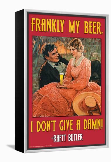 Frankly My Beer, I Don't Give a Damn-null-Framed Stretched Canvas