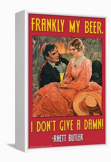 Frankly My Beer, I Don't Give a Damn-null-Framed Stretched Canvas