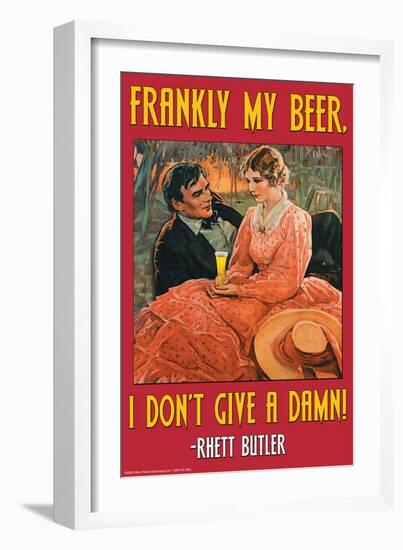Frankly My Beer, I Don't Give a Damn-null-Framed Premium Giclee Print