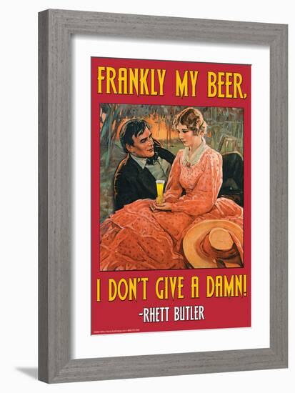 Frankly My Beer, I Don't Give a Damn-null-Framed Art Print