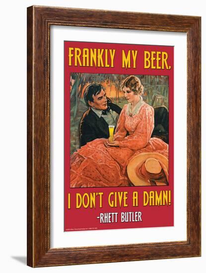 Frankly My Beer, I Don't Give a Damn-null-Framed Art Print