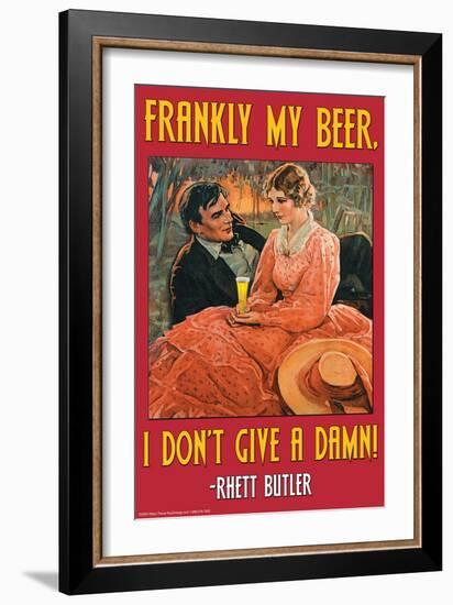 Frankly My Beer, I Don't Give a Damn-null-Framed Art Print