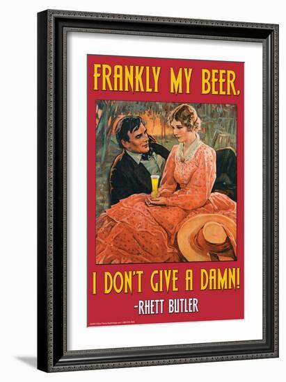 Frankly My Beer, I Don't Give a Damn-null-Framed Art Print