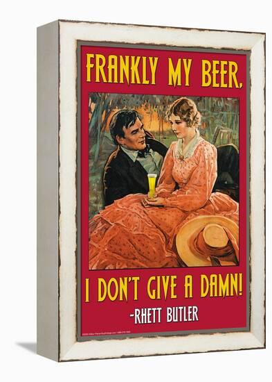 Frankly My Beer, I Don't Give a Damn-null-Framed Stretched Canvas