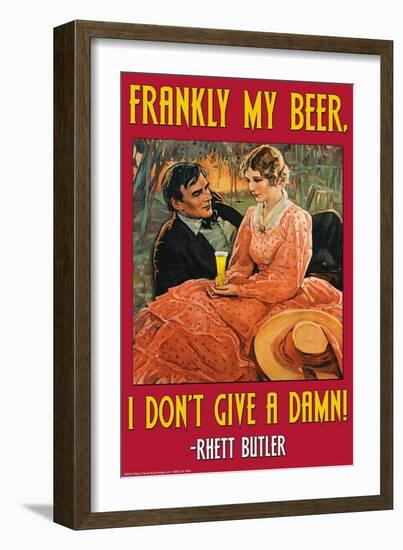 Frankly My Beer, I Don't Give a Damn-null-Framed Art Print