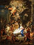 The Adoration of the Shepherds, 1741-Frans Christoph Janneck-Framed Premier Image Canvas