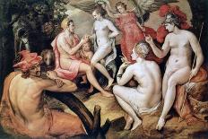 Charity Kissing Peace-Frans Floris-Giclee Print