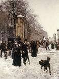 Promenade on a Winter Day, Brussels, 1887-Frans Gaillard-Giclee Print