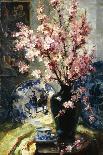 Apple Blossoms and Blue and White Porcelain on a Table-Frans Mortelmans-Giclee Print