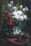 Still Life of Pink Roses in a Glass Vase-Frans Mortelmans-Giclee Print