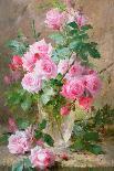 Still Life of Pink Roses in a Glass Vase-Frans Mortelmans-Framed Giclee Print