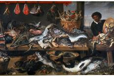 Still-Life with She-Dog and Her Puppies, as Well as a Male and Female Cook, C. 1625-Frans Snyders-Framed Giclee Print