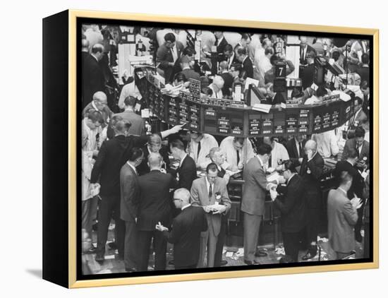 Frantic Day at the New York Stock Exchange During the Market Crash-Yale Joel-Framed Premier Image Canvas