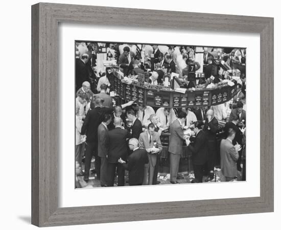 Frantic Day at the New York Stock Exchange During the Market Crash-Yale Joel-Framed Photographic Print