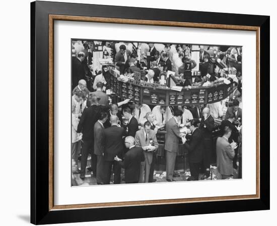 Frantic Day at the New York Stock Exchange During the Market Crash-Yale Joel-Framed Photographic Print