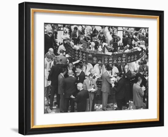 Frantic Day at the New York Stock Exchange During the Market Crash-Yale Joel-Framed Photographic Print