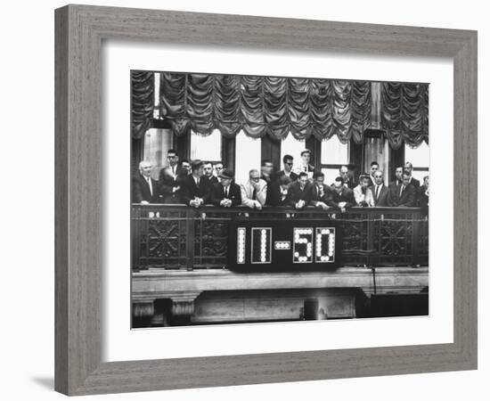 Frantic Day at the New York Stock Exchange During the Market Crash-Yale Joel-Framed Photographic Print