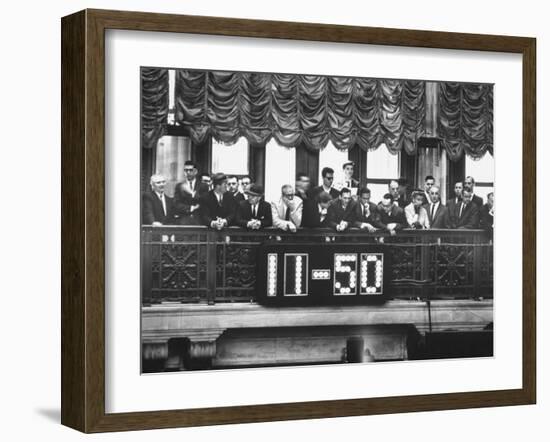 Frantic Day at the New York Stock Exchange During the Market Crash-Yale Joel-Framed Photographic Print