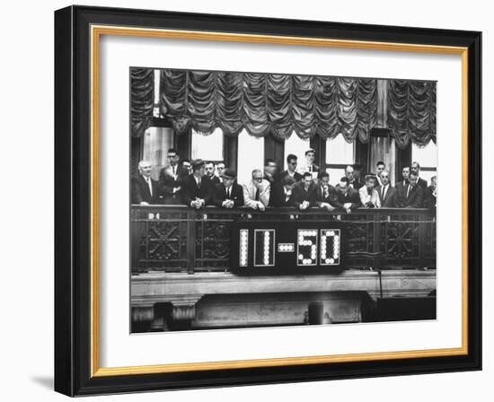 Frantic Day at the New York Stock Exchange During the Market Crash-Yale Joel-Framed Photographic Print