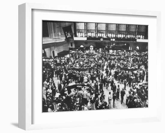 Frantic Day at the New York Stock Exchange During the Market Crash-Yale Joel-Framed Photographic Print