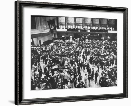 Frantic Day at the New York Stock Exchange During the Market Crash-Yale Joel-Framed Photographic Print