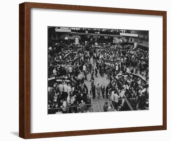 Frantic Day at the New York Stock Exchange During the Market Crash-Yale Joel-Framed Premium Photographic Print