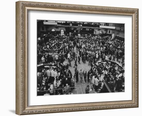 Frantic Day at the New York Stock Exchange During the Market Crash-Yale Joel-Framed Photographic Print