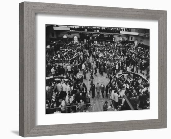 Frantic Day at the New York Stock Exchange During the Market Crash-Yale Joel-Framed Photographic Print