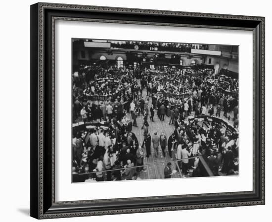 Frantic Day at the New York Stock Exchange During the Market Crash-Yale Joel-Framed Photographic Print