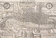 Map of the City of London, Southwark and Part of Westminster, 1572-Franz Hogenberg-Giclee Print