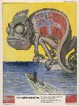 Terrified by German U-Boats the English Pretend to be Neutral-Franz Juttner-Art Print
