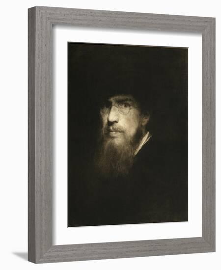 Franz Lenbach, self portrait-Franz Seraph von Lenbach-Framed Giclee Print