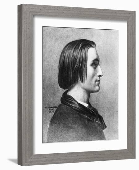 Franz Liszt - portrait-Henri Lehmann-Framed Giclee Print