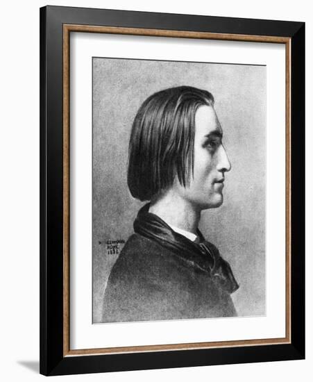 Franz Liszt - portrait-Henri Lehmann-Framed Giclee Print