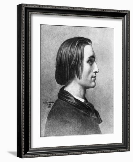 Franz Liszt - portrait-Henri Lehmann-Framed Giclee Print