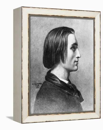 Franz Liszt - portrait-Henri Lehmann-Framed Premier Image Canvas