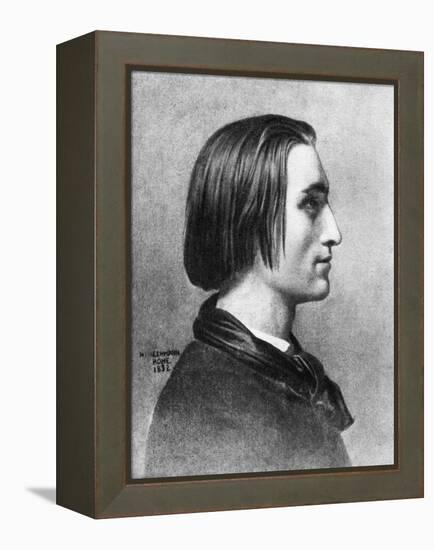 Franz Liszt - portrait-Henri Lehmann-Framed Premier Image Canvas