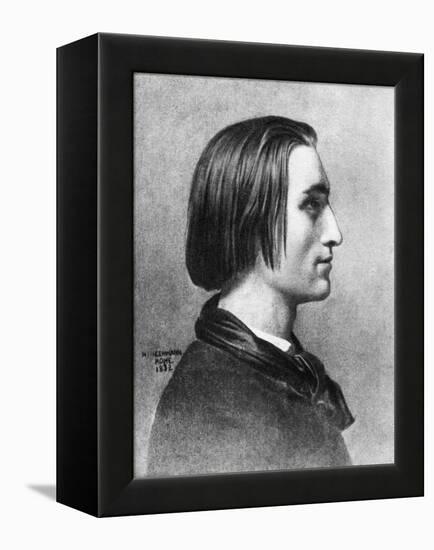 Franz Liszt - portrait-Henri Lehmann-Framed Premier Image Canvas