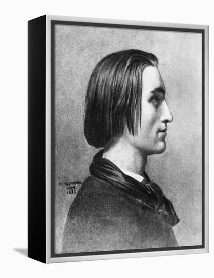 Franz Liszt - portrait-Henri Lehmann-Framed Premier Image Canvas