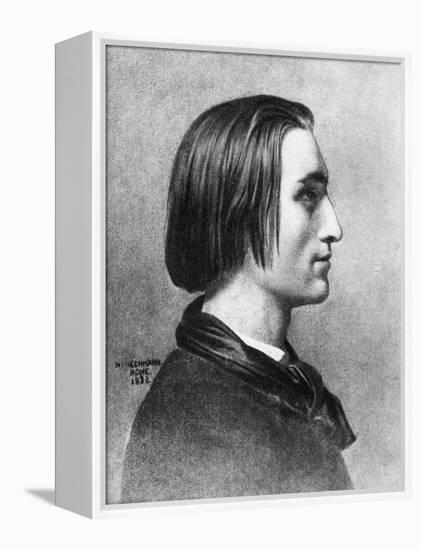 Franz Liszt - portrait-Henri Lehmann-Framed Premier Image Canvas