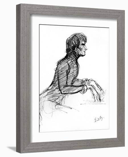 Franz Liszt - portrait-Henry Scheffer-Framed Giclee Print