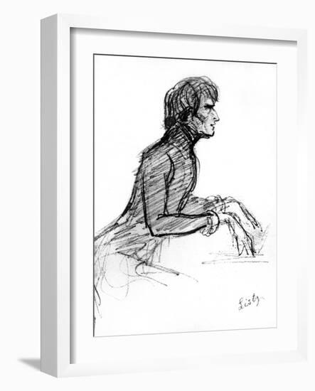 Franz Liszt - portrait-Henry Scheffer-Framed Giclee Print