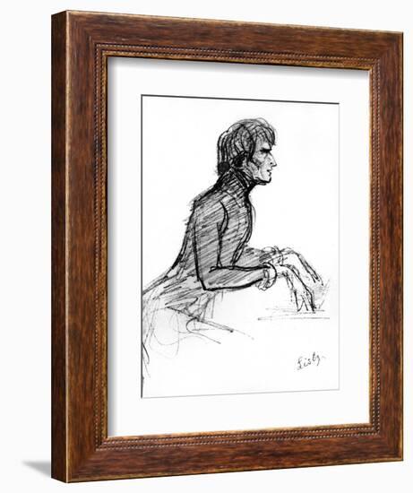 Franz Liszt - portrait-Henry Scheffer-Framed Giclee Print