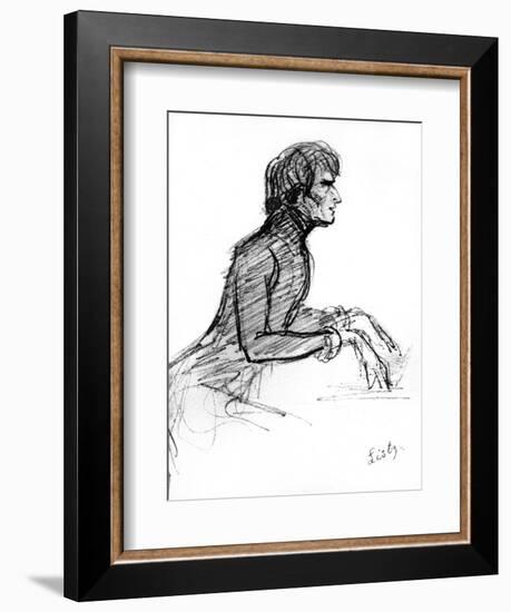 Franz Liszt - portrait-Henry Scheffer-Framed Giclee Print