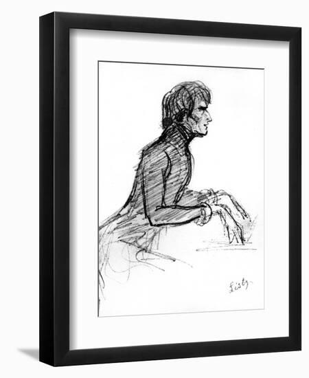 Franz Liszt - portrait-Henry Scheffer-Framed Giclee Print